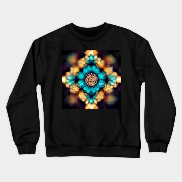 Stained glass Flower Mandala pattern Crewneck Sweatshirt by StoneyPhenix